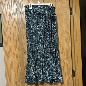 Tie Patterned Midi Skirt